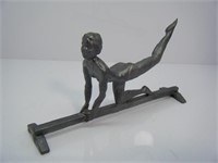 Ben Cordsen mini Gymnast Pewter sculpture
