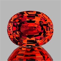 Natural Vivid  Orange Sapphire 1.29 Cts {Flawless-