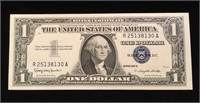 $1 Silver Certificate Series 1957 B Blue Seal CU