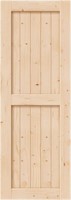 EaseLife 30x84in Sliding Barn Wood Door  H-Frame