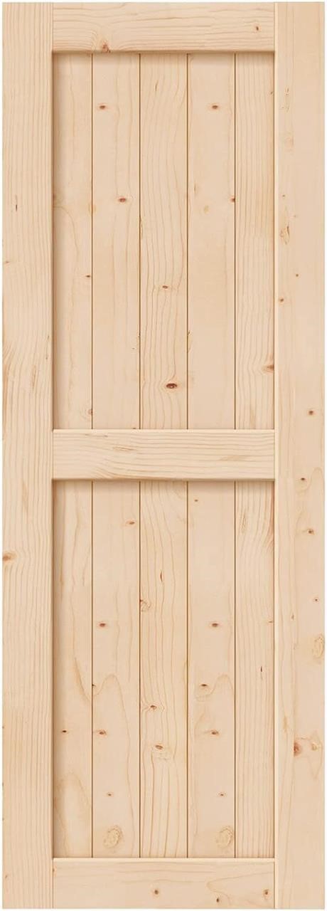 EaseLife 30x84in Sliding Barn Wood Door  H-Frame