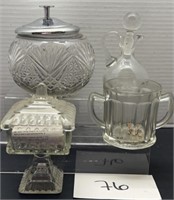 Vintage Clear glass candy dishes & more