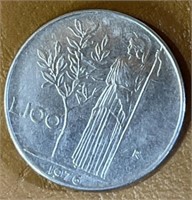 Italian Coin; 1956; L. 100