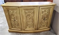 GOLD PAINTED FOYER CABINET