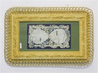 Victorian wicker frame, circa 1890s. Old painted