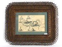 Wicker frame. Circa 1900. Original natural
