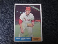 1961 TOPPS #341 JIM OWENS PHILLIES VINTAGE