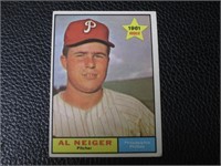 1961 TOPPS #202 AL NIEGER PHILLIES VINTAGE