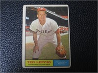 1961 TOPPS #234 TED LEPCIO PHILLIES VINTAGE