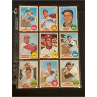 (14) 1968 Topps Baseball Stars/hof