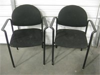 Lot Of 2 Matching Stackable Chairs