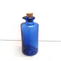 Blue glass bottle cork