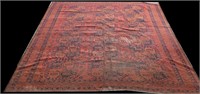 ANTIQUE HAND KNOTTED PERSIAN BOKHARA RUG