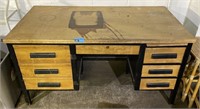 (L) 7-Drawer Wooden Desk 60” x 32” x 31”