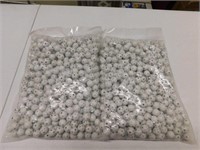 8mm Bling Beads - 2 Huge Bags - White