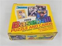 1989 DONRUSS BASEBALL CARD PUZZLE FULL WAX BOX
