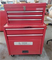 Rolling chest and craftsman toolbox with contents