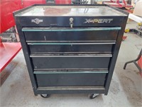 X-Pert Large black tool box, contents and