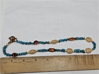 Turquoise & Amber Necklace