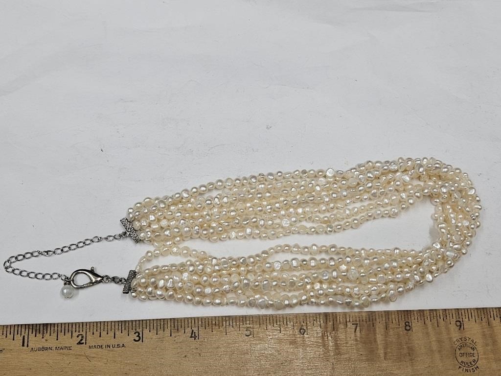 8 Strand Pearl Necklace