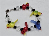 Murano Glass Bird Bracelet