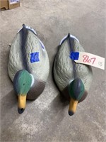 2 Duck Decoys approx 15"