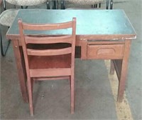 Vintage school desk & chair