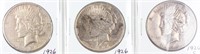 Coin 3 Peace Silver Dollars 1926, 26-D & 26-S