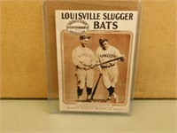 Babe Ruth Lou Gehrig Louisville Slugger Bats card