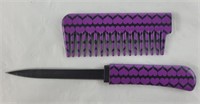 Purple heart self-defense comb w/ hidden knife