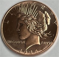 1 Ounce .999 Copper Peace Round!