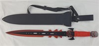 Fantasy Master 27" short sword w/ red skull handle