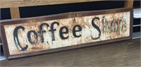 Coffee shop sign 8’ x 2’ ONE SIDED from