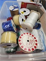 Small Tote of New and Used Ribbon