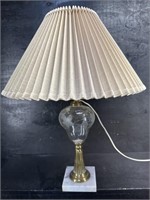ETCHED LAMP WITH MARBLE BASE