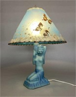 Van Briggle Pottery Damsel of Damascus Lamp