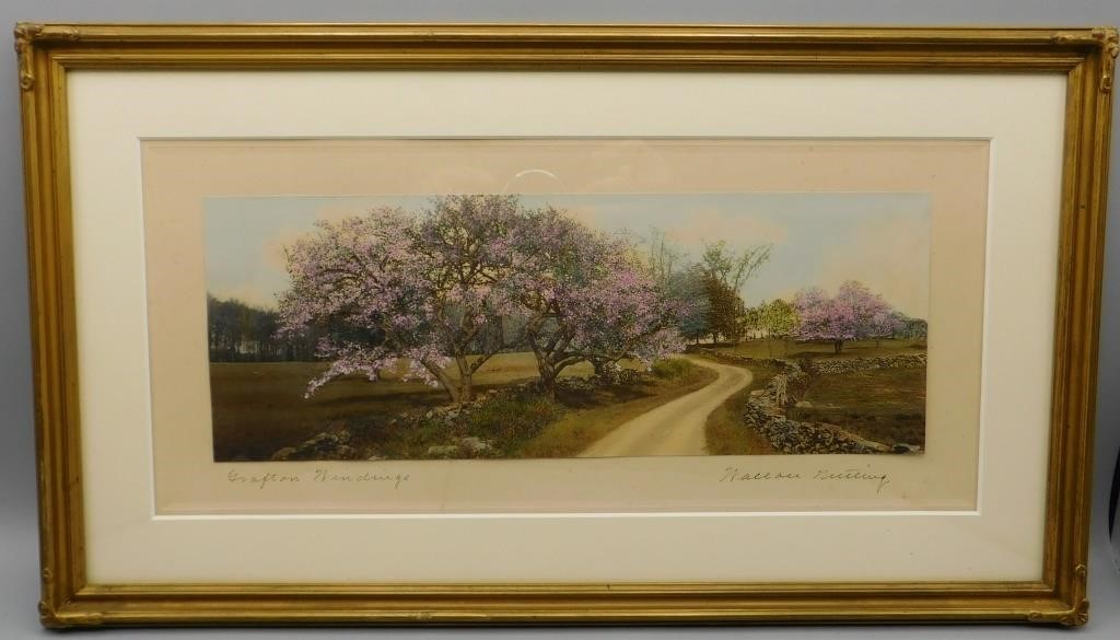 Wallace Nutting Signed "Grafton Windings" Tinted