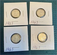 4 X 1963 TEN CENT