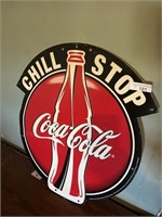 Cardboard Coca Cola sign