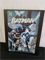 DC Batman canvas picture framed 20 x 16 in