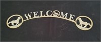 Metal welcome sign 24 x 6 in