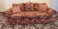 Broyhill Red Floral Sofa