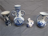 Vintage Royal Distel Blue Delf Porcelain Lot