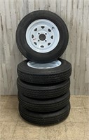 Five 5.30-12 Eco Trail ST Trailer Tires