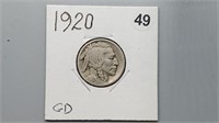1920 Buffalo Nickel rd1049