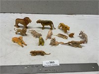 Vintage Toy Plastic Cats, Tigers, Lion Animals