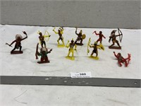 Vintage Lot of Painted Toy Plastic Cowboy &