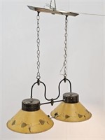 HANGING LIGHT WITH 2 METAL SHADES