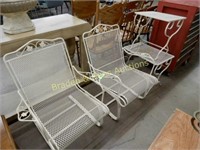 FOUR PIECE WROUGHT IRON PATIO SET