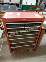 USED 9 DRAWER CRAFTSMAN ROLL AROUND TOOL BOX